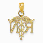 10K / 14K Yellow Gold Registered Nurse Pendant - Product Photo