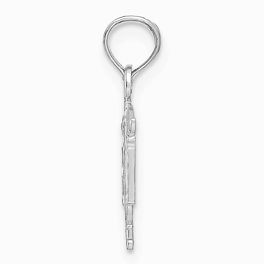 10K / 14K White Gold Registered Nurse Pendant - Product Photo