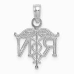 10K / 14K White Gold Registered Nurse Pendant - Product Photo