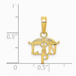 10K / 14K Yellow Gold LPN Symbol Pendant - Product Photo