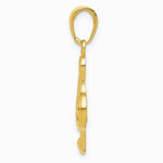 10K / 14K Yellow Gold Treble Clef Pendant - Product Photo