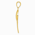 10K / 14K Yellow Gold Basketball and Net Pendant - Product Photo