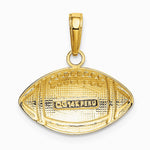 10K / 14K Yellow Gold Football Pendant - Product Photo