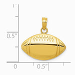 10K / 14K Yellow Gold Football Pendant - Product Photo