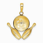 10K / 14K Yellow Gold Bowling Theme Charm - Product Photo