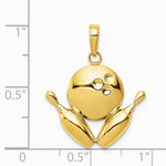 10K / 14K Yellow Gold Bowling Theme Charm - Product Photo