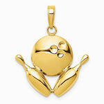 10K / 14K Yellow Gold Bowling Theme Charm - Product Photo