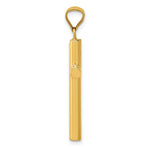 14K Polished Hollow Cross Pendant - Product Photo