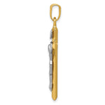 14k Two-tone INRI Crucifix Pendant - Product Photo