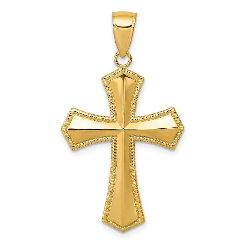 14K Yellow Gold Passion Cross Pendant
