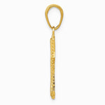 10K / 14K Yellow Gold Cross Pendant - Product Photo