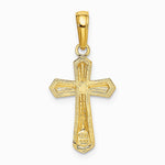 10K / 14K Yellow Gold Cross Pendant - Product Photo