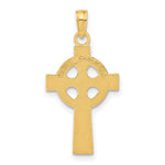 10K / 14K Yellow Gold Celtic Cross with Eternity Circle Pendant - Product Photo