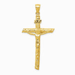 10K / 14K Yellow Gold INRI Crucifix Pendant - Product Photo