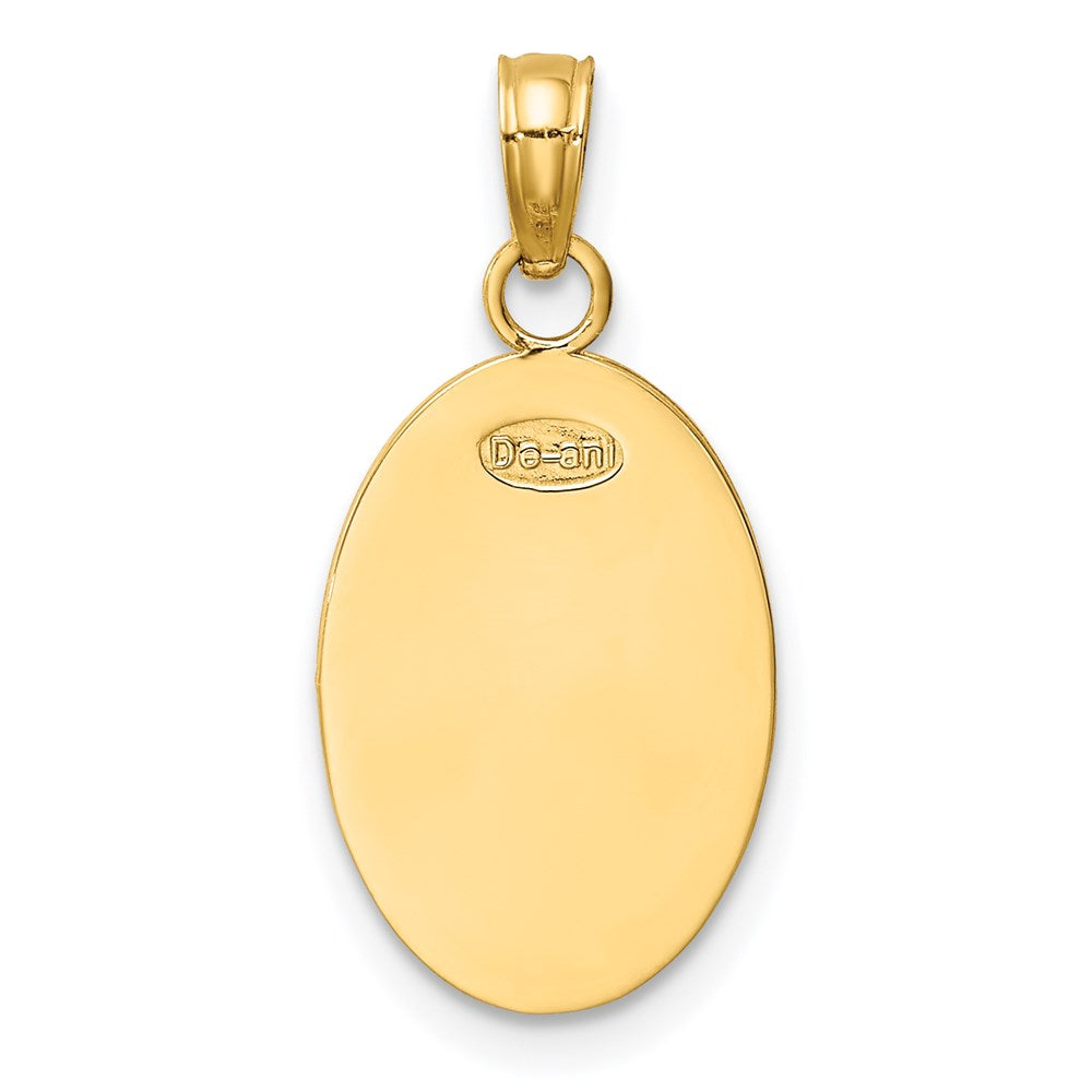 10K / 14K Yellow Gold Saint Christopher Medal Pendant - Product Photo