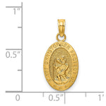 10K / 14K Yellow Gold Saint Christopher Medal Pendant - Product Photo