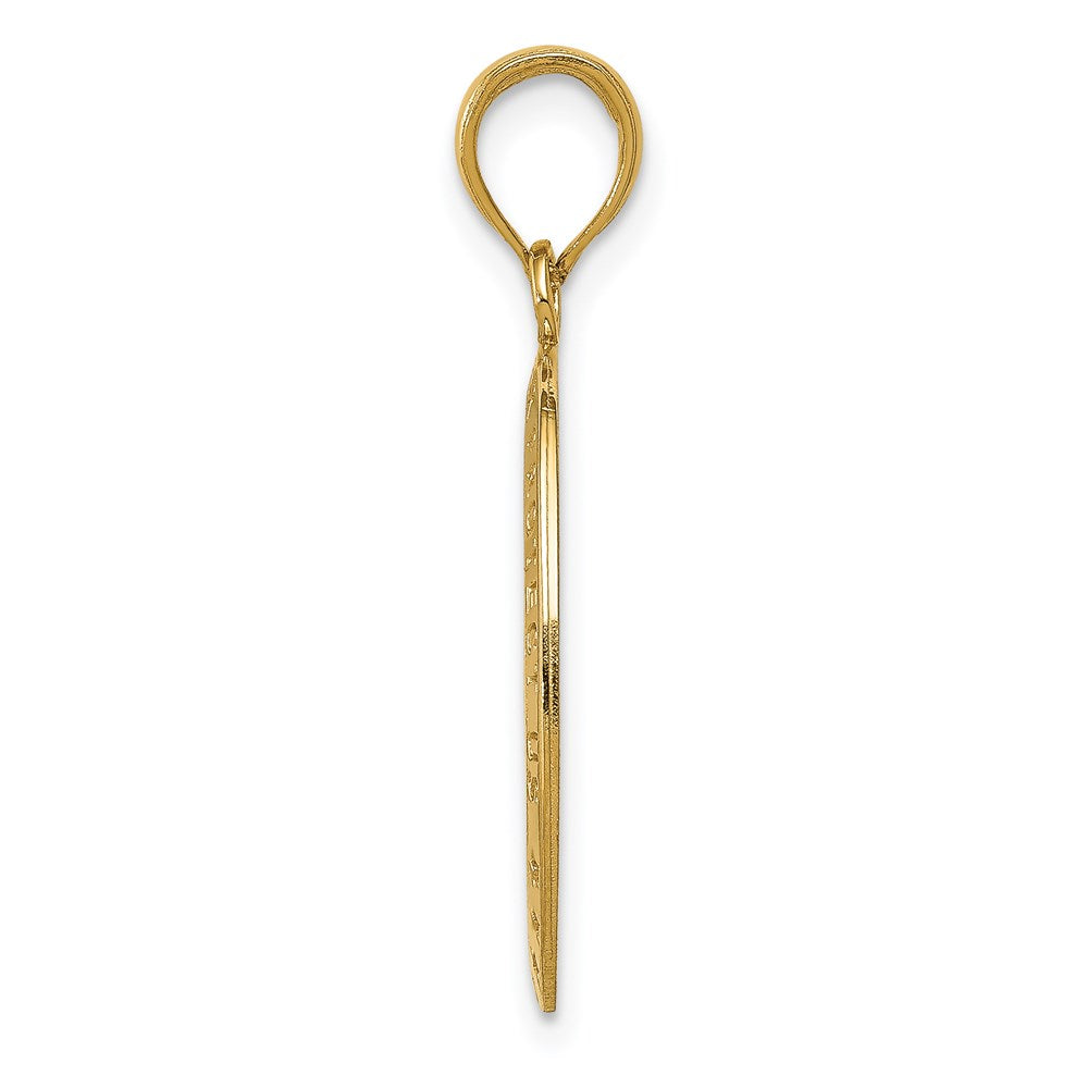 10K / 14K Yellow Gold Saint Christopher Medal Pendant - Product Photo