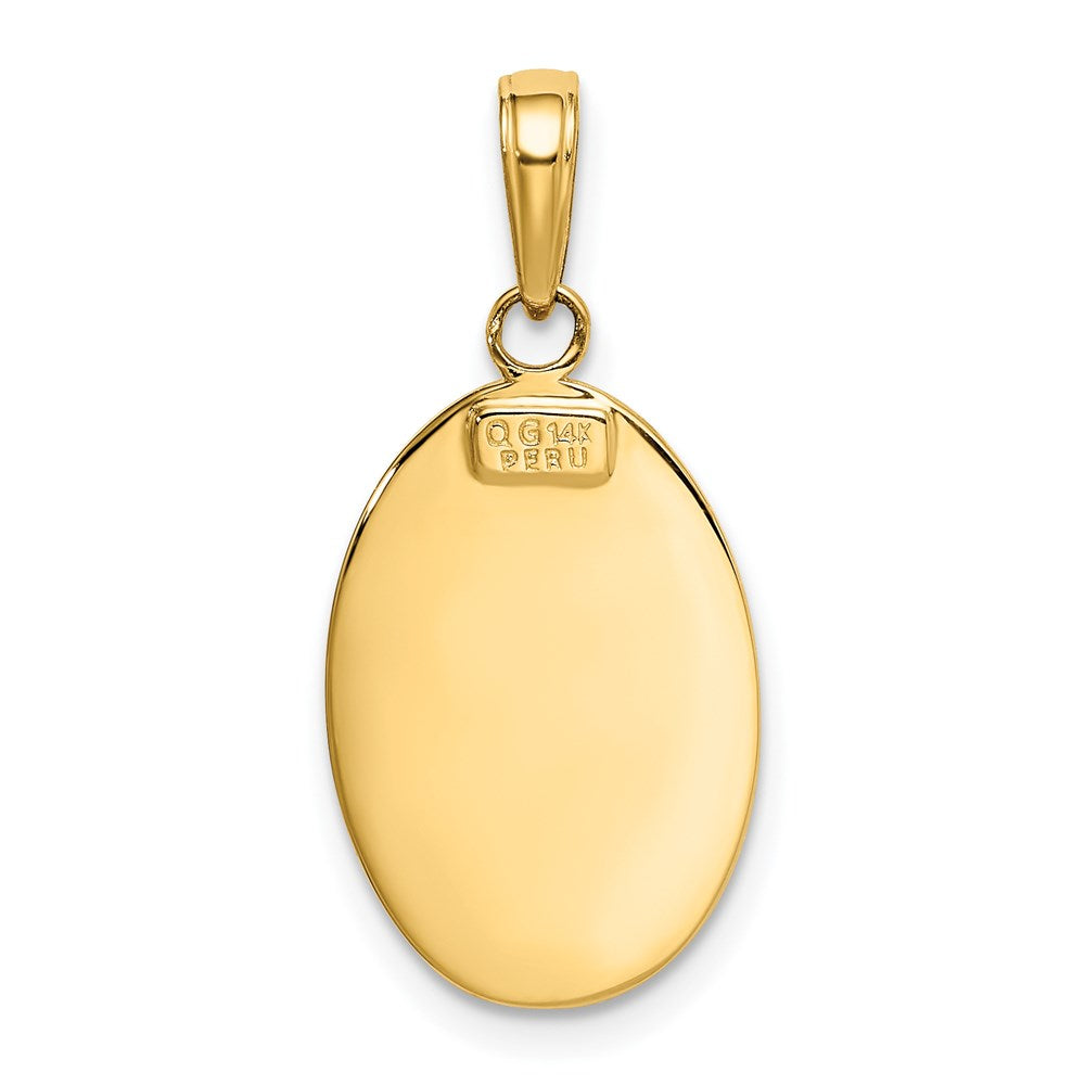 10K / 14K Yellow Gold Saint Christopher Medal Pendant - Product Photo
