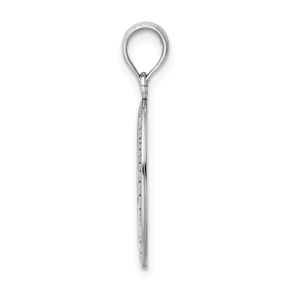 10K / 14K White Gold Saint Christopher Medal Pendant - Product Photo