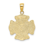 14k Two-tone Saint Florian Medal Pendant - Product Photo