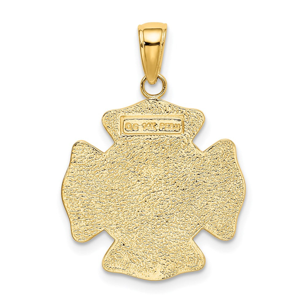 14k Two-tone Saint Florian Medal Pendant - Product Photo