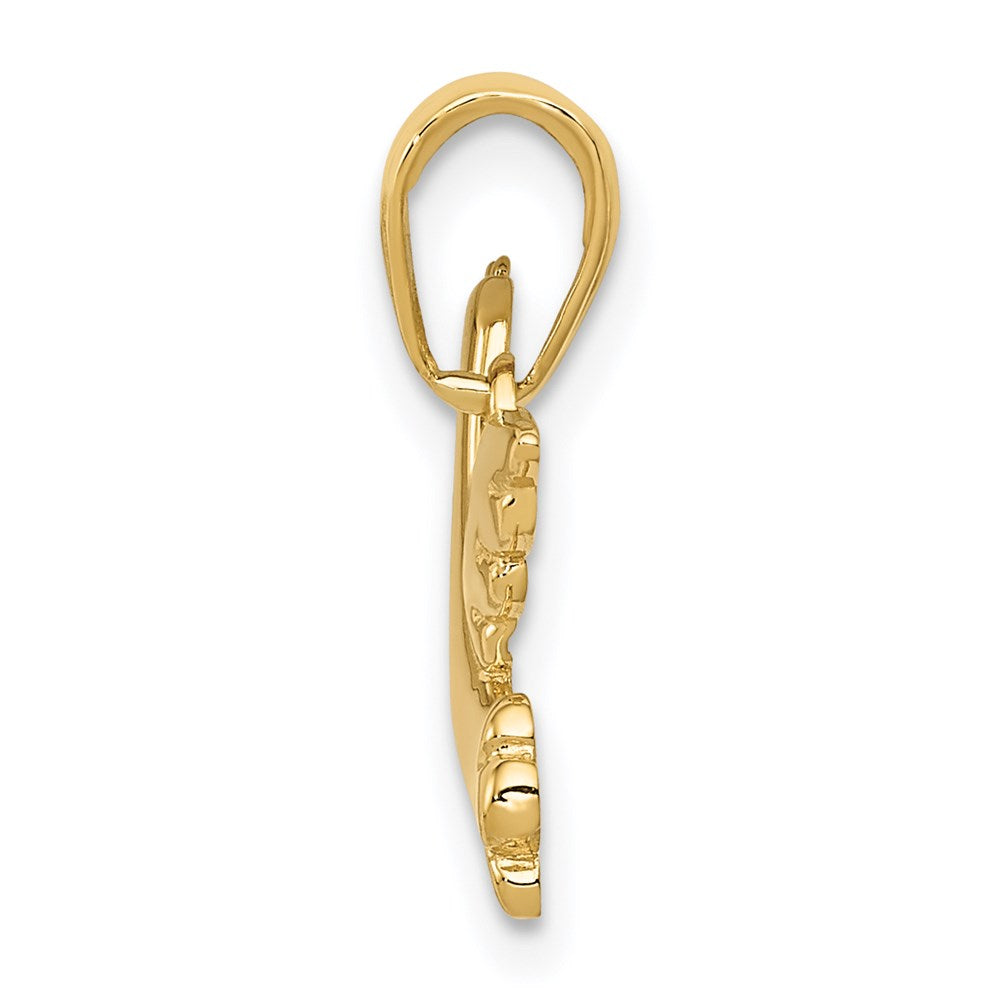 10K / 14K Yellow Gold Polished Dove Charm - Product Photo