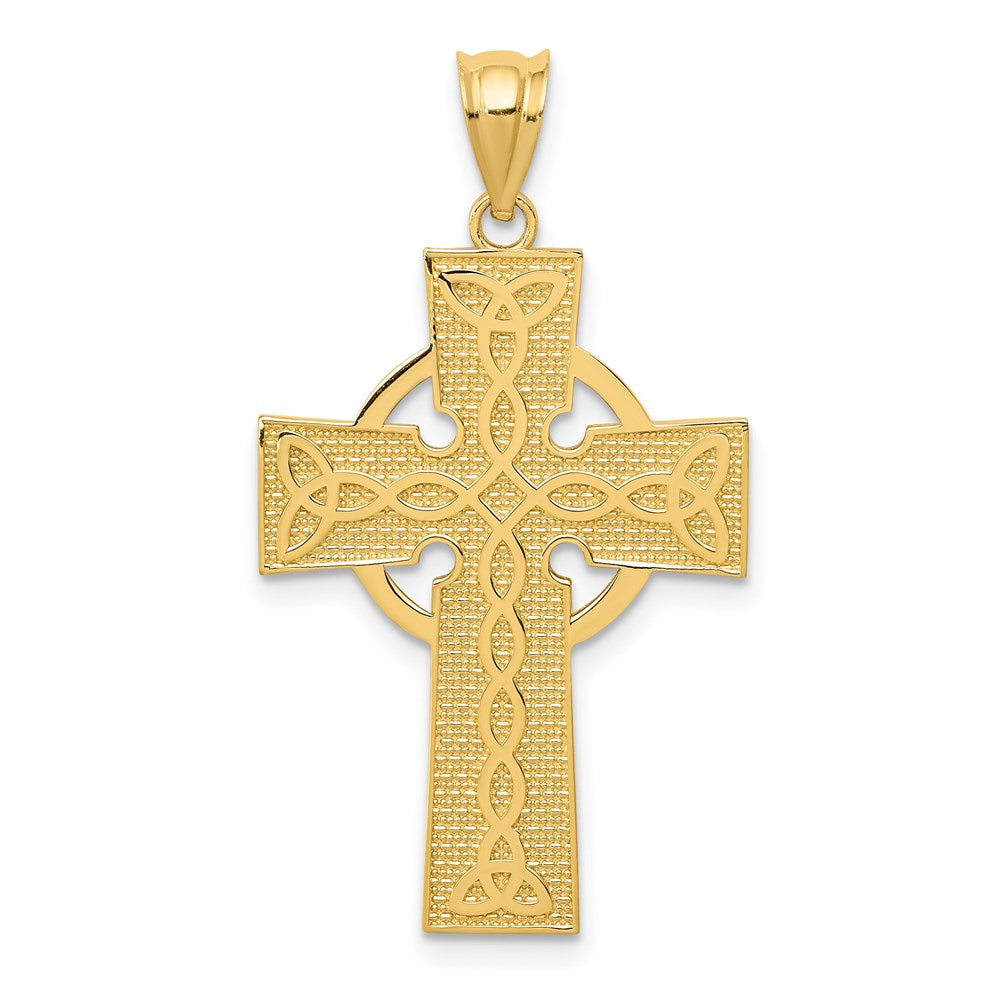 14K Yellow Gold Celtic Cross Pendant