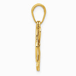 10K / 14K Yellow Gold Polished Heart Key and Heart Lock Charm - Product Photo