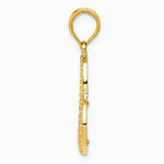 14K Two-tone with White Rhodium Polished Hearts Pendant - Product Photo