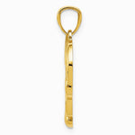 14K Yellow Gold Polished Infinity Symbol Heart Pendant - Product Photo