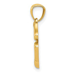 14k Gold Polished 4 Leaf Clover Pendant - Product Photo