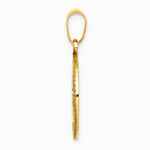 10K / 14K Yellow Gold Gold Polished Small Tree of Life in Round Pendant - Product Photo