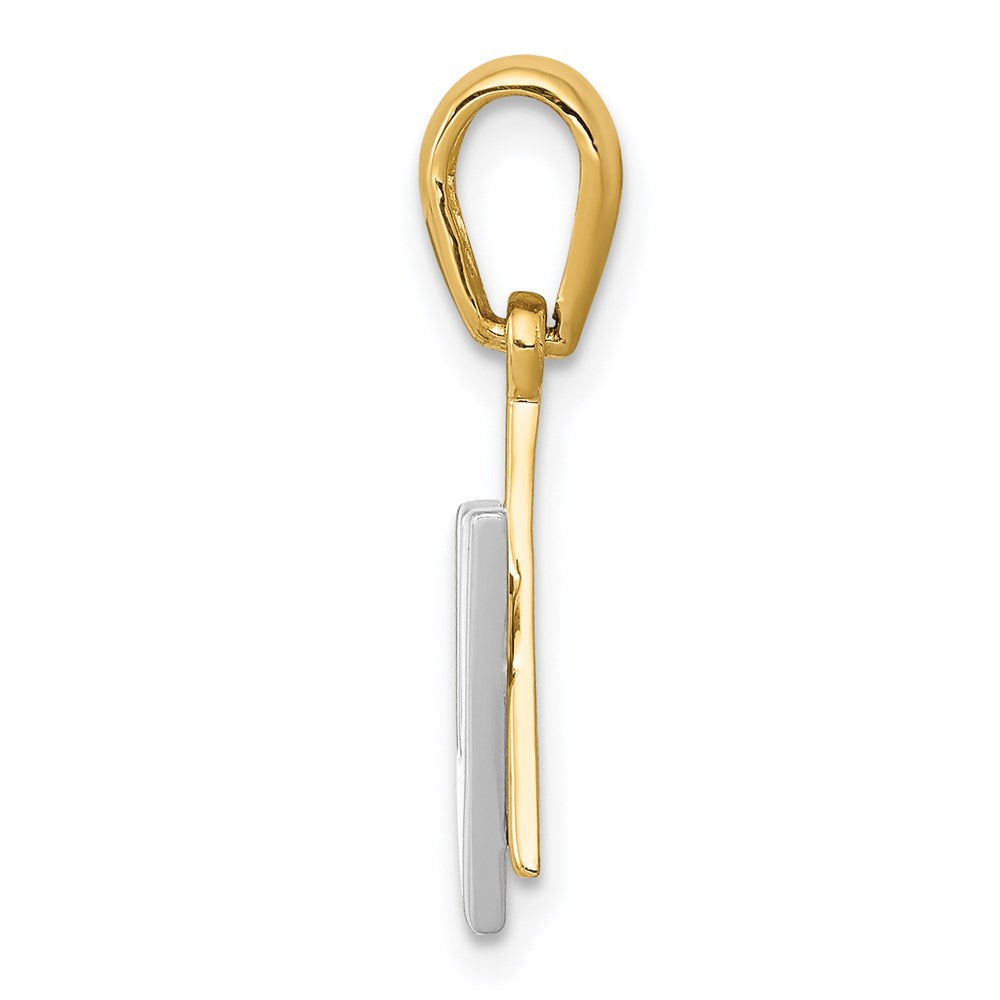 14K Two-tone Star of David w/Shin Charm - Product Photo