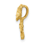 14k Satin Diamond-cut Rose Chain Slide - Product Photo