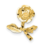 14k Satin Diamond-cut Rose Chain Slide - Product Photo