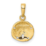 10K / 14K Yellow Gold Sand Dollar Pendant - Product Photo