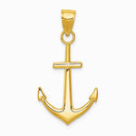 10K / 14K Yellow Gold Gold Polished Anchor Pendant - Product Photo