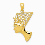 10K / 14K Yellow Gold Nefertiti Pendant - Product Photo
