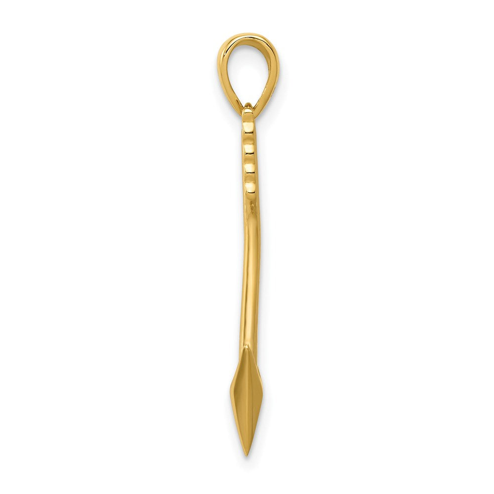 14K Polished 3D Arrow Pendant - Product Photo