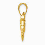 10K / 14K Yellow Gold Gold Polished Textured 3-D Motorcycle Pendant - Product Photo