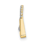 14K and Rhodium Purse Slide Pendant - Product Photo