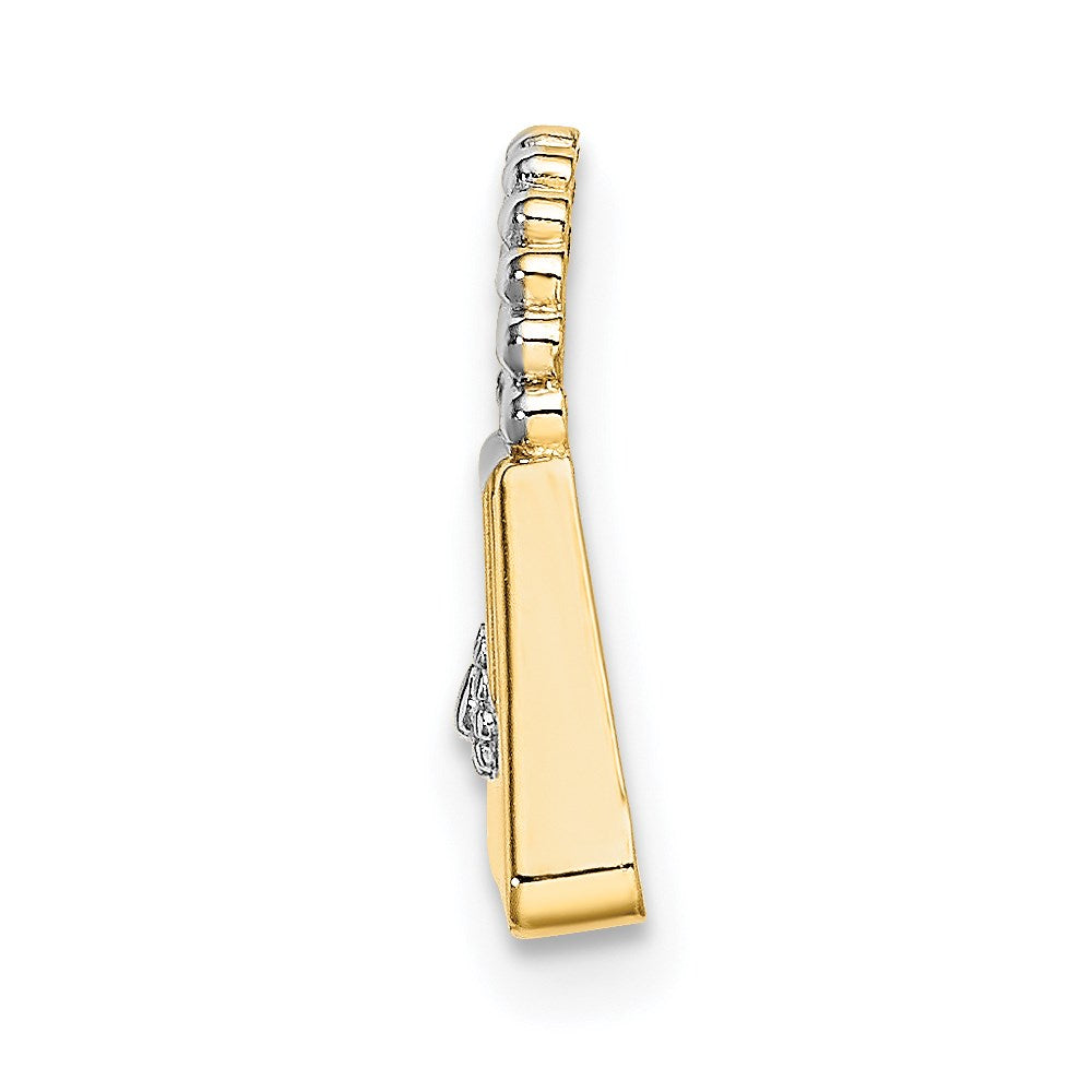 14K and Rhodium Purse Slide Pendant - Product Photo