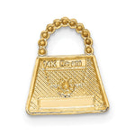 14K and Rhodium Purse Slide Pendant - Product Photo