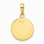 10K / 14K Yellow Gold Gold Polished Baseball Closed Back Pendant - Product Photo