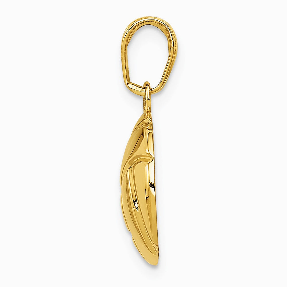 10K / 14K Yellow Gold Gold Polished Volleyball Pendant - Product Photo