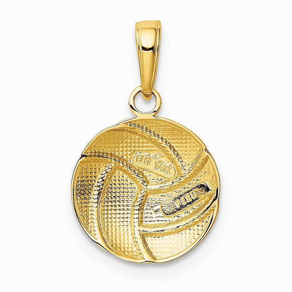 10K / 14K Yellow Gold Gold Polished Volleyball Pendant - Product Photo