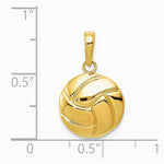 10K / 14K Yellow Gold Gold Polished Volleyball Pendant - Product Photo