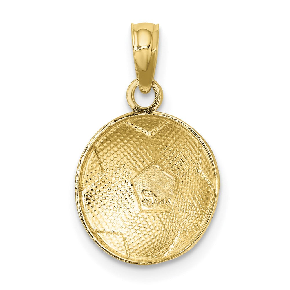 10K / 14K Yellow Gold Soccer Ball Charm - Product Photo