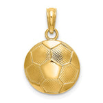 10K / 14K Yellow Gold Soccer Ball Charm - Product Photo