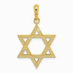 10K / 14K Yellow Gold Star of David Pendant - Product Photo